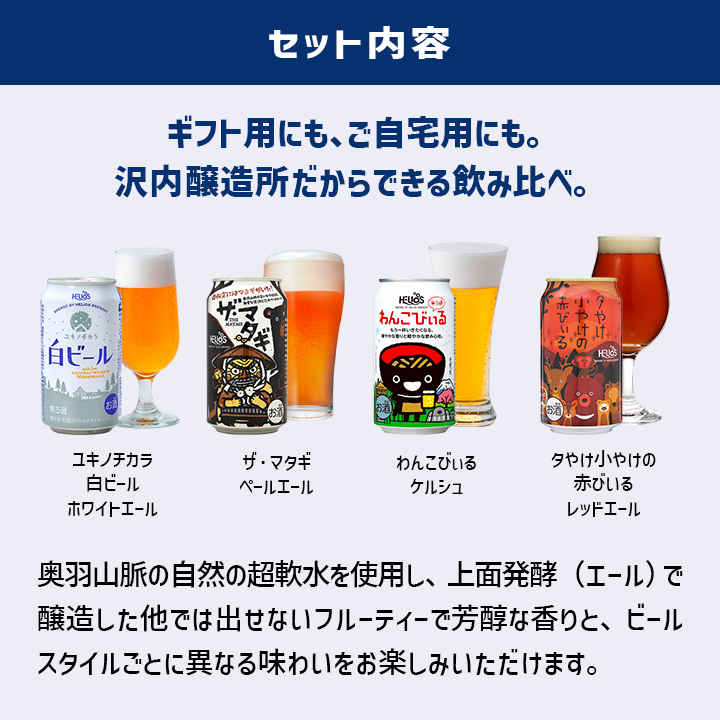 プレミアムクラフトビールセット 4種/各3本 12缶