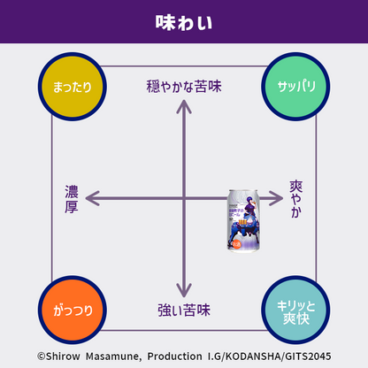 【Tシャツ+ビールセット】攻殻機動隊 草薙素子の白ビール 缶350ml 6缶+オリジナルTシャツセット