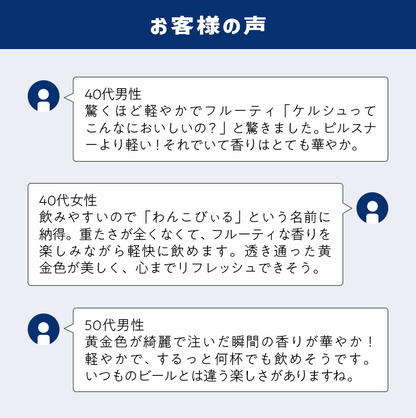 沢内醸造所 プレミアムクラフトビール わんこびぃるケルシュ 6缶