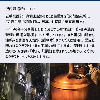 沢内醸造所プレミアムクラフトビール ユキノチカラ 白ビール 6缶